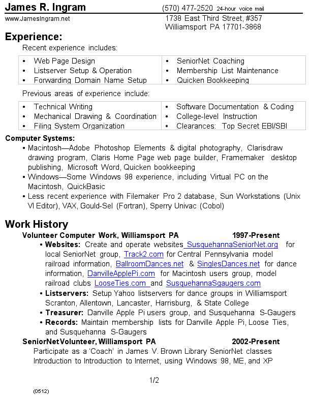 resume format for students. Resume (gif image format)